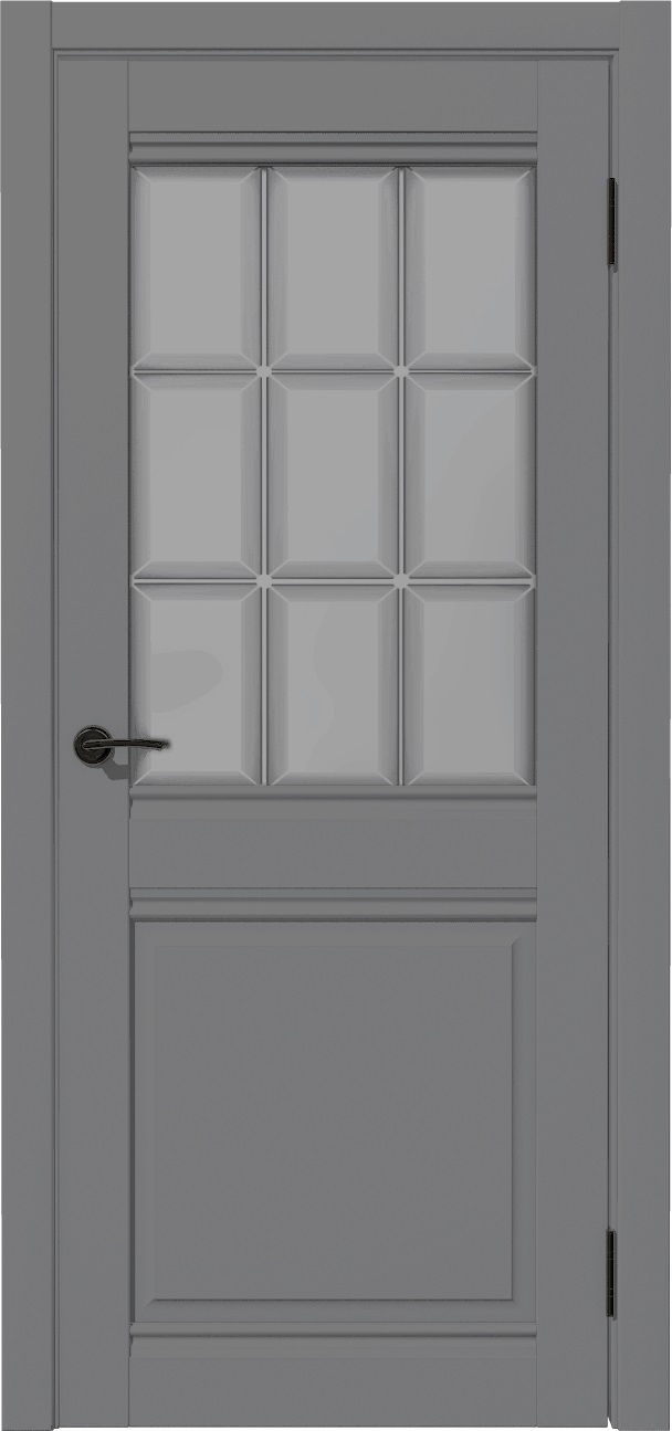 дверь межкомнатная Модель Омега Soft-touch серый Стекло